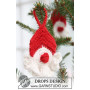 Red Nose Santa by DROPS Design - Crochet Christmas Santa Pattern 8 cm
