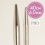 Drops Pro Fixed Circular Knitting Needles Brass 40cm 6.00mm / 15.7in US10
