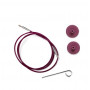 KnitPro Cable Interchangeable Circular Needles 56cm (80cm incl. needles) Purple