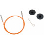 KnitPro Cable Interchangeable Circular Needles 56cm (80cm incl. needles) Orange