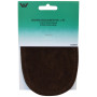 Elbow Patches Faux Suede Oval Dark Brown 10x15cm - 2pcs