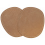 Elbow Patches Suede Oval Brown 10.5x13.2cm - 2 pcs