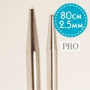 Drops Pro Fixed Circular Knitting Needles Brass 80cm 2.50mm / 31.5in US1½