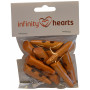 Infinity Hearts Button Wood Duffel 50x13mm - 10 pcs