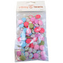 Infinity Hearts Buttons Fabric with Dots 16.5mm - 100 pcs