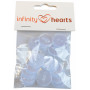Infinity Hearts Button Acrylic White 19mm - 20 pcs
