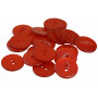 Infinity Hearts Button Acrylic Red 19mm - 20 pcs