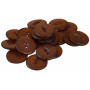 Infinity Hearts Button Acrylic Brown 19mm - 20 pcs