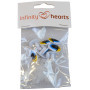 Infinity Hearts Safety Eyes with makeup Yellow / Blue 13x20mm - 5 set