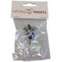 Infinity Hearts Safety Eyes White 14mm - 5 pcs
