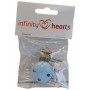 Infinity Hearts Suspender Clips Wood Light Blue - 1 pcs