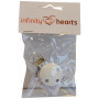 Infinity Hearts Suspender Clips Wood White - 1 pcs