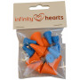 Infinity Hearts Stitch Stoppers for Knitting Needles 2 and 5.5mm - 16 pcs