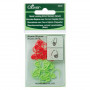 Clover Stitch Markers Small 15 mm Red and Green - 20 pcs