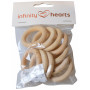 Infinity Hearts Curtain Rings Wood Round 40mm - 10 pcs