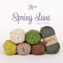 Spring Lane by DROPS Design - Mystery CAL Crochet Kit blanket Green/Beige/Brown - 90x115 cm