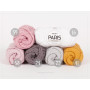 Spring Lane by DROPS Design - Mystery CAL Crochet Kit Blanket White/Grey/Rose/Mustard - 90x115 cm