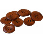 Infinity Hearts Buttons Wood Dark Brown 35mm - 10 pcs