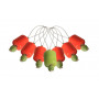 KnitPro Zooni Beaded Stitch Markers Orange Lily - 7 pcs