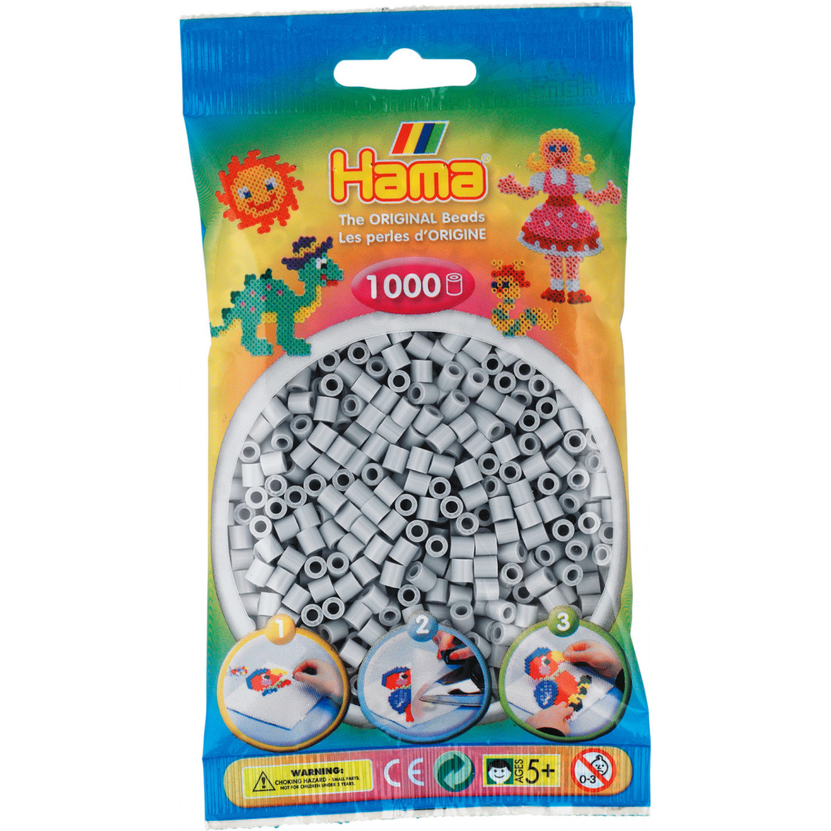 Hama Hama 207-19 clear 1000 Midi coloured beads 