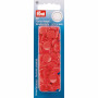 Prym Color Snaps Non-Sew Press Fasteners Plastic Round Red 12.4mm - 30 pcs