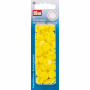 Prym Color Snaps Non-Sew Press Fasteners Plastic Round Strong Yellow 12.4mm - 30 pcs