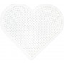 Hama Midi Pegboard Heart Large White 17.5x15.5cm - 1 pcs