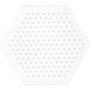 Hama Midi Pegboard Hexagon Small White 9x8cm - 1 pcs