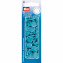 Prym Color Snaps Non-Sew Press Fasteners Plastic Round Turquoise 12.4mm - 30 pcs