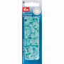 Prym Color Snaps Non-Sew Press Fasteners Plastic Round Light Turquoise 12.4mm - 30 pcs
