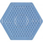 Hama Midi Pegboard Hexagon Small Transparent 8x9cm - 1 pcs