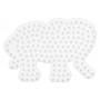 Hama Midi Pegboard Elephant Small White 9x6.5cm - 1 pcs