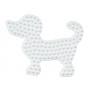 Hama Midi Pegboard Dog Small White 9.5x7.5cm - 1 pcs