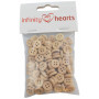 Infinity Hearts Buttons Wood 11mm - 100 pcs