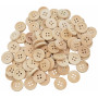 Infinity Hearts Buttons Wood 18mm - 100 pcs