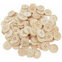 Infinity Hearts Buttons Wood 23mm - 100 pcs