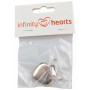 Infinity Hearts Suspender Clips Metal Heart - 1 pcs