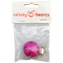 Infinity Hearts Suspender Clips Wood Fuchsia - 1 pcs