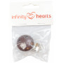 Infinity Hearts Suspender Clips Wood Brown - 1 pcs