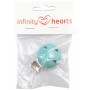 Infinity Hearts Suspender Clips Wood Sea Green - 1 pcs