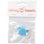 Infinity Hearts Suspender Clips Round Blue - 1 pcs
