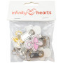 Infinity Hearts Suspender Clips with Pacifier Ass. colours - 6 pcs