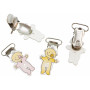 Infinity Hearts Suspender Clips with Babyer Ass. colours - 4 pcs