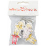 Infinity Hearts Suspender Clips with Babyer Ass. colours - 4 pcs