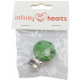 Infinity Hearts Suspender Clips Wood Green - 1 pcs