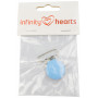 Infinity Hearts Suspender Clips Round Light Blue - 1 pcs