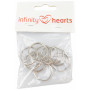 Infinity Hearts Key Hanger Silver 22mm - 10 pcs