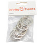 Infinity Hearts Key Hanger Silver 30mm - 10 pcs
