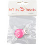 Infinity Hearts Suspender Clips Round Pink - 1 pcs