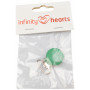 Infinity Hearts Suspender Clips Round Green - 1 pcs